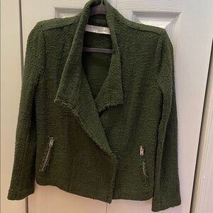 IRO olive green tweed style jacket, size 38 or US Medium